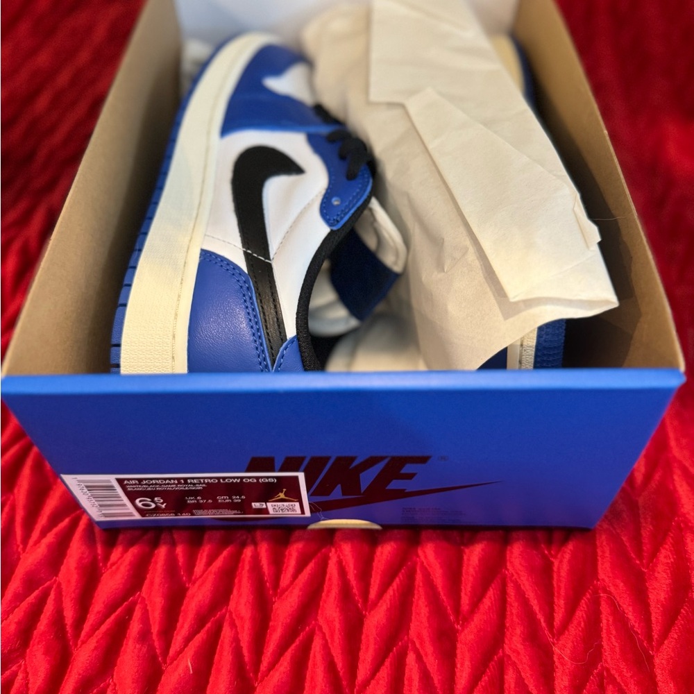 Nike Air Jordan’s in Blue, White, and Black
